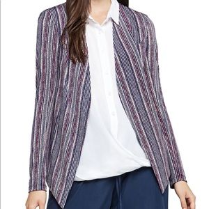 Striped Open Front Blazer